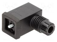 Connector: valve connector; plug; form C; 8mm; female; PIN: 3; 300V MOLEX