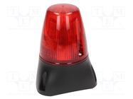 Signaller: lighting-sound; 10÷17VDC; 10÷17VAC; LED x8; red; IP65 MOFLASH SIGNALLING