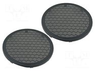 Loudspeaker grille; 155mm; Ford,Seat,VW; grey; 2pcs. 4CARMEDIA