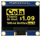 DISPLAY, 128 X 64, COB, YELLOW/BLACK