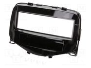 Radio frame; Citroën,Peugeot,Toyota; 1 DIN; black gloss PER.PIC.