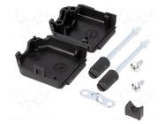 Enclosure for connectors: D-Sub; D-Sub 9pin,D-Sub HD 15pin HARTING