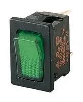 ROCKER SW, SPST, 10A, 250VAC, PANEL