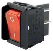 ROCKER SW, DPST, 20A, 250VAC, PANEL