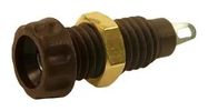 BANANA CONNECTOR, JACK, BROWN, PANEL