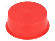 Stopper; Body: red; Out.diam: 59.9mm; H: 20mm; LDPE; push-in; SafeCAP SUNDPLAST