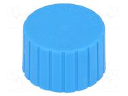 Cap; Body: blue; Øint: 19.8mm; H: 17.5mm; push-in; SafeCAP; round SUNDPLAST
