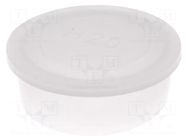 Stopper; Body: semi-transparent; Out.diam: 42.5mm; H: 16mm; LDPE SUNDPLAST