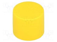 Cap; Body: yellow; Øint: 33mm; H: 33.5mm; Mat: LDPE; push-in; SafeCAP SUNDPLAST