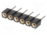 Connector: pin strips; socket; female; PIN: 6; straight; THT; 2.54mm CONNFLY