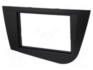 Radio frame; Seat; 2 DIN; black ACV