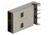 Plug; USB A; on PCBs; SMT; PIN: 4; horizontal; USB 2.0 LUMBERG