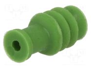 Gasket for wire; green; Øcable: 1.4÷2.1mm; Øhole: 3.6mm TE Connectivity