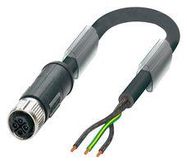 POWER CABLE, 3P, 1M, M12 RECEPTACLE