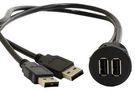 USB CABLE, TYP A DUAL RCPT-PLUGX2, 500MM