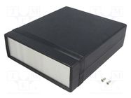 Enclosure: with panel; 1598; X: 155mm; Y: 180mm; Z: 52mm; ABS; black HAMMOND