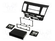 Radio frame; Mitsubishi; 2 DIN; black 