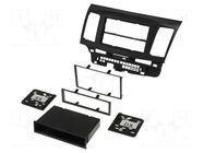 Radio frame; Mitsubishi; 2 DIN; black COMPOTECH