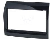 Radio frame; Citroën,Fiat,Peugeot; 2 DIN; black gloss PER.PIC.