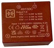 POWER SUPPLY, AC-DC, 15V, 0.33A