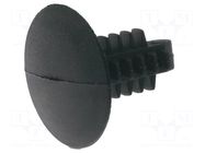 Rivet; polyamide; black; Ømount.hole: 4.76mm; UL94V-2; Øhead: 12mm ESSENTRA