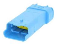 CONNECTOR HOUSING, PLUG, 4POS, IP68, BLU