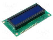 Display: LCD; alphanumeric; STN Negative; 16x2; blue; 84x44x13.5mm RAYSTAR OPTRONICS