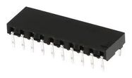 CONN, R/A RCPT, 10POS, 1ROW, 2.54MM, TH