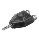 3.5mm to two RCA F Type Y Adapter - Stereo