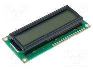 Display: LCD; alphanumeric; FSTN Positive; 16x2; gray; LED; PIN: 16 RAYSTAR OPTRONICS