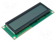 Display: LCD; alphanumeric; STN Positive; 16x2; grey; LED; PIN: 16 RAYSTAR OPTRONICS