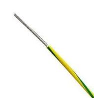 HOOK UP WIRE, 20AWG, YLW/GRN, 100M
