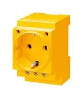 SOCKET OUTLET, 16A, YELLOW, SCREW