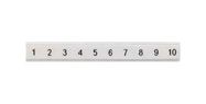 LABELING PLATE, FLAT, 1-10, 5.2MM, WHT