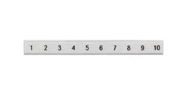 LABELING PLATE, FLAT, 31-40, 6.2MM, WHT