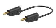 STACKABLE 4MM BANANA PLUG, BLACK, 0.5M