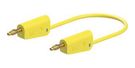 STACKABLE 4MM BANANA PLUG, YELLOW, 1M