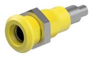 BANANA CONNECTOR, YELLOW, SOCKET, 25A