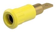 BANANA CONNECTOR, YELLOW, SOCKET, 25A