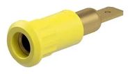 BANANA TEST CONN, SCKT, 25A, YELLOW, PNL