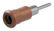 BANANA CONNECTOR, BROWN, SOCKET, 25A