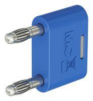 BANANA CONNECTOR, BLUE, PLUG, 32A