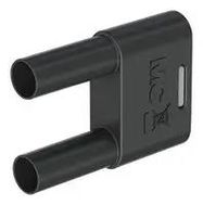 BANANA CONNECTOR, BLACK, PLUG, 32A