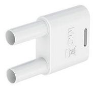 BANANA CONNECTOR, WHITE, PLUG, 32A