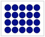LABEL, PAPER, BLUE, 25MM