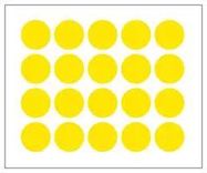 LABEL, PAPER, YELLOW, 25MM