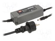 Power supply: switched-mode; LED; 60W; 24VDC; 2.5A; 90÷264VAC; IP67 MEAN WELL