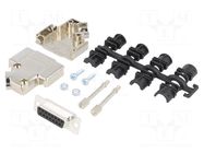 Connector: D-Sub; PIN: 15; plug; female; soldering; for cable; black ENCITECH