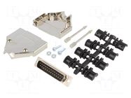 Connector: D-Sub; PIN: 25; plug; male; soldering; for cable; black ENCITECH