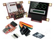 Dev.kit: with display; socket for microSD cards; OLED; 0.96" 